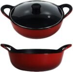Enameled Cast Iron Balti Dish Pot (Red) ... - Image 2