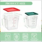 4 Pcs Food Storage Containers with Scale... - Image 3