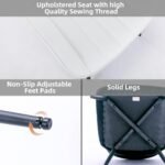 White Dining Chairs Set of 2, Modern Din... - Image 8