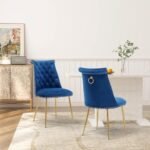 Clihome Velvet Dining Chairs Set of 2，Bl... - Image 8