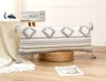 DRNOU Grey and White Boho Long Lumbar Pi... - Image 3
