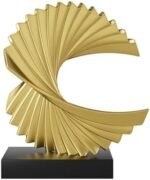 Gold Shelf Decor Accents Ocean Wave Stat... - Image 2