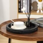 MERVAGIN Rustic Black Round Wooden Decor... - Image 3