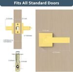 EHOMEWARE 2 Pack Gold Door Handles, Priv... - Image 8