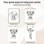 Safari Nursery Wall Art Decor Baby Animal Canvas W... - Image 4