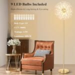 BesLowe 69in Crystal Floor Lamp for Livi... - Image 5