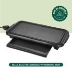 BELLA Electric Griddle with Warming Tray - Smokele... - Image 3