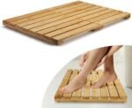 BROOKSTONE, Bamboo Bath mat, Non Slip Wo... - Image 2