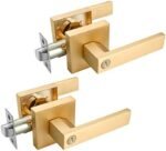 EHOMEWARE 2 Pack Gold Door Handles, Priv... - Image 2