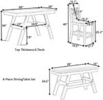 Piece Wood Counter Height Dining Table 6... - Image 8