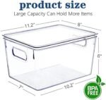 Clear Storage Bins With Lids, 4 Pack Pla... - Image 8