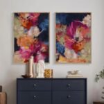 Colorful Abstract Wall Art Decor Modern Flower Can... - Image 5