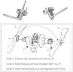 4 Pack Privacy Door Levers, Silver Flat ... - Image 7