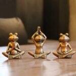 Frog figurines yoga zen decor – frog yog... - Image 2