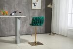 Homtique Bar Stool,Velvet Woven Bar Stoo... - Image 3
