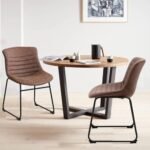 Dining Chair Set of 2, Synthetic Leather... - Image 3