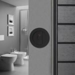 Matte Black Pocket Door Lock Hardware wi... - Image 3