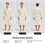 FashGudim 100% Cotton Knit Robe for Men Lightweigh... - Image 3
