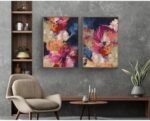 Colorful Abstract Wall Art Decor Modern Flower Can... - Image 4