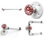 Galvanized Industrial Pipe Bathroom Fixtures SET o... - Image 2