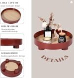 Round Wooden Tray Rustic Decorative Tray... - Image 4