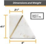 Cork & Mill Marble Bookends, Heavy Book ... - Image 5