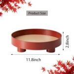 Round Wooden Tray Rustic Decorative Tray... - Image 6