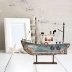 Nautical Decor Wood Sailboat Model with ... - Image 5