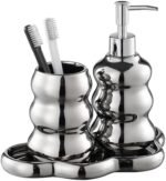 Silver Bathroom Accessory Set, 3-Piece C... - Image 2