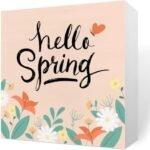 Rustic Hello Spring Desk Decorations Hom... - Image 2