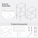 Clear Acrylic Side Table, 2-Tier End Tab... - Image 6