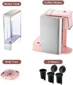 Mecity Pink Coffee Maker 3-in-1 Single Serve Coffe... - Image 8