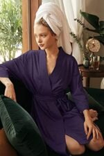 SIORO Womens Cotton Robe Kimono Lightweight Robes ... - Image 4