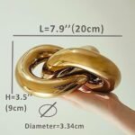 Ceramic Gold Knot Décor, Gold Accent Dec... - Image 7