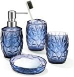 Blue Acrylic Bathroom Accessory Set, 4 P... - Image 2