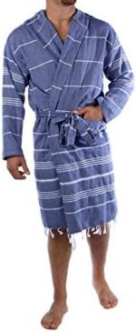 Cacala mens Turkish Hooded Bathrobe With Pocket fo... - Image 4