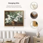 Framed Canvas Wall Art Vintage Still Life with Flo... - Image 5
