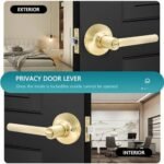 Heittis 4 Set Gold Door Handles Privacy ... - Image 3