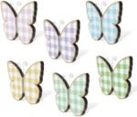 6 Pcs Spring Wood Block Signs, Butterfly... - Image 2