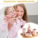 Bathroom Accessories Set,Pink Bathroom A... - Image 3