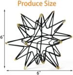 6” Metal Geometric Star Sculpture, Black... - Image 4