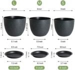 Plant Pots 10/9/8 inch, Set of 3 Modern ... - Image 3