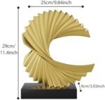 Gold Shelf Decor Accents Ocean Wave Stat... - Image 7