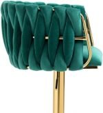 Homtique Bar Stool,Velvet Woven Bar Stoo... - Image 9