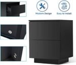 HOMMPA LED Nightstand with 2 High Gloss ... - Image 8