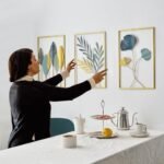 FUNTEREST Gold Leaf Wall Decor Modern Wall Art Hom... - Image 5