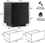 HOMMPA LED Nightstand with 2 High Gloss ... - Image 3