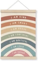I Am Kind Smart Inspirational Poster Hanger Frame,... - Image 2