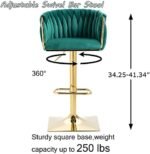 Homtique Bar Stool,Velvet Woven Bar Stoo... - Image 4