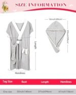 Women Bathrobe Towel,Soft Kimono Spa Lightweight L... - Image 8